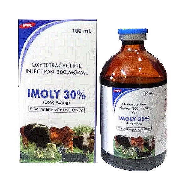 IMOLY 30% LA - Oxytetracycline Injection Long Acting 30% - 10 mL, 50 mL & 100 mL